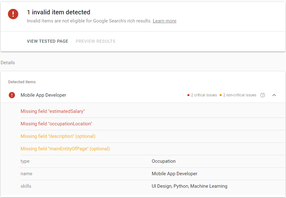 Addressing Errors in Google Rich Results and Schema Validator